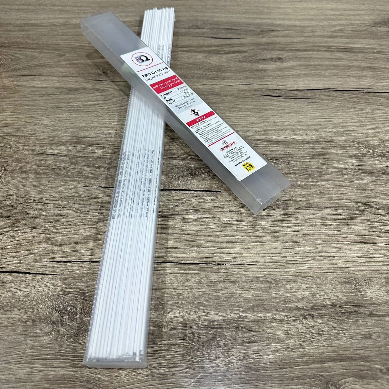 BAGUETTE ARGENT 20 Pourcent ENROBEE DE SOUDURE BROQUETAS BRO HK CU 16 AG MADE IN SPAIN